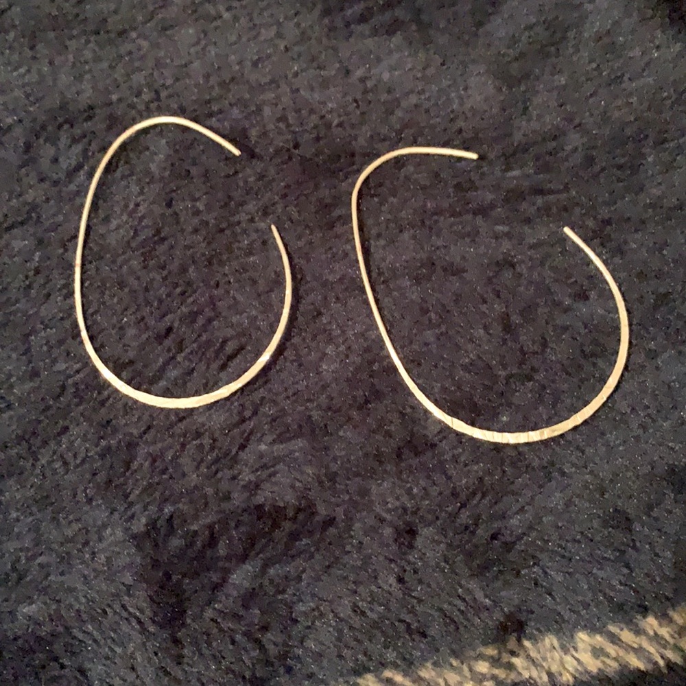 Silver hoop earrings